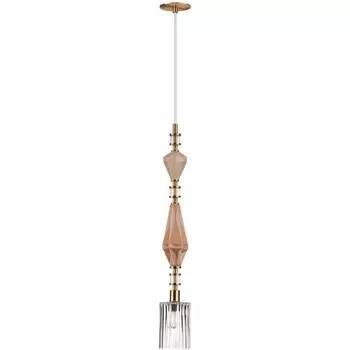 Подвесной светильник Odeon Light Terra 5414/1E античная бронза/терракот/беж/стекло/керамика E14 1*40W