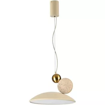 Подвесной светильник Odeon Light Travertino 6625/20L беж/золотой/металл/травертин/акрил IP20 LED 20W 3000K 220V