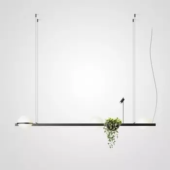 Подвесной светодиодный светильник Palma Wall Lamp 3 Шара + 1 Вазон Горизонтальная Imperiumloft 22,93726 (204173-22) ImperiumLoft