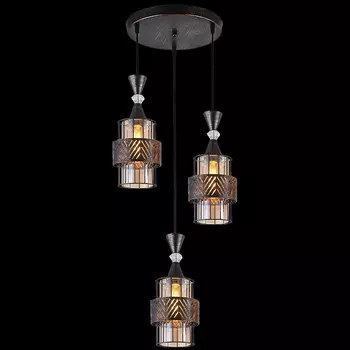 Подвесной светильник Reluce 03116-0.9-03 BK+PATINA GOLD