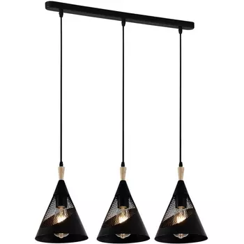 Подвесной светильник Reluce 03250-3.9-03 BK+WOOD