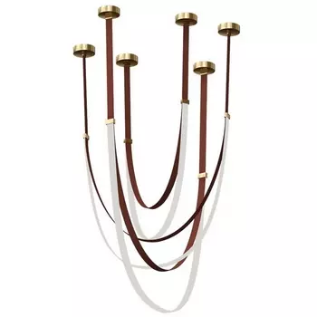 Подвесной светильник с гибким неоном Kink Light Лирд 07689A-120+150+180,04 коричневый