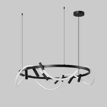 Подвесной светильник с гибким неоном со спотами Alfa Light F3024-24