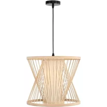 Подвесной светильник ST Luce Alma SL6241.503.01 Древесный/Белый E27 1*40W