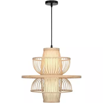 Подвесной светильник ST Luce Alma SL6241.513.01 Древесный/Белый E27 1*40W