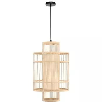 Подвесной светильник ST Luce Alma SL6241.523.01 Древесный/Белый E27 1*40W