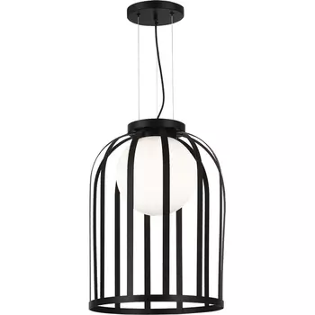 Подвесной светильник ST Luce Nordic SL6129.403.01 Черный/Белый E27 1*60W в форме шара