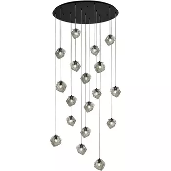 Подвесной светильник ST Luce Portici SL1175.403.18 Черный/Серо-зеленый E14 18*40W