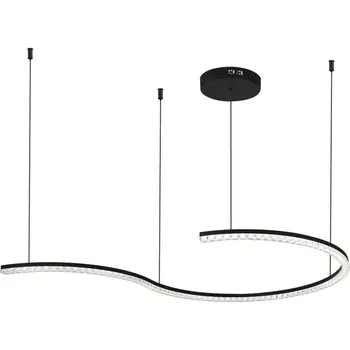 Подвесной светильник ST Luce SL1018 SL1018.403.01 черный/прозрачный LED 1*65W 4000K