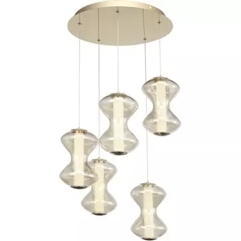 Подвесной светильник ST Luce Spine ST-Luce SL6136.233.01 золото/коньячный LED 1*28W 3000K