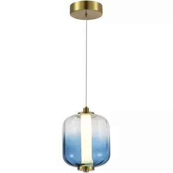 Подвесной светильник ST Luce Summer SL1193.323.01 Латунь/Голубой LED 1*10,8W 3000K