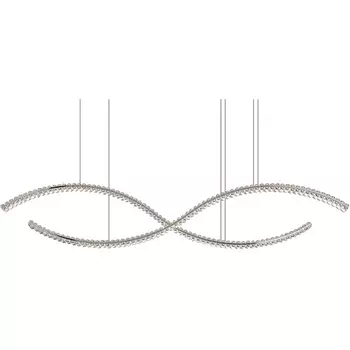 Большой подвесной светильник хрустальный светодиодный 8242/160 chrome Newport 8240