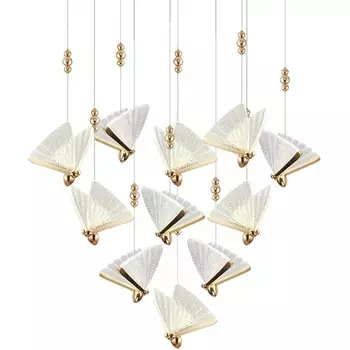 Подвесной светильник светодиодный с бабочками Delight Collection Butterfly OM8201008-11 rose gold DeLight Collection