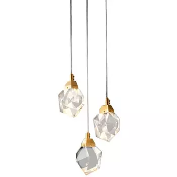 Подвесной светильник светодиодный Delight Collection Crystal rock MD-020B-3 gold DeLight Collection