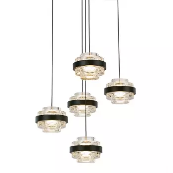 Подвесной светильник светодиодный Delight Collection Indiana MD22030002-5A black/clear DeLight Collection