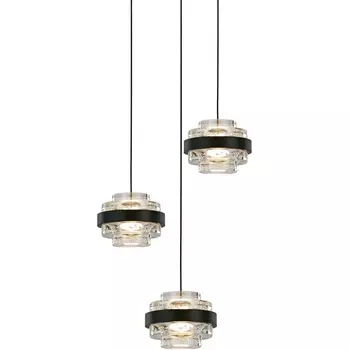 Подвесной светильник светодиодный Delight Collection Indiana MD22030002-3A black/clear DeLight Collection