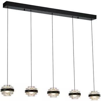 Подвесной светильник светодиодный Delight Collection Indiana MD22030002-5B black/clear DeLight Collection