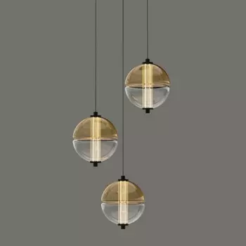 Подвесной светильник светодиодный Delight Collection MD24022079 MD24022079-3A black/amber в форме шара DeLight Collection