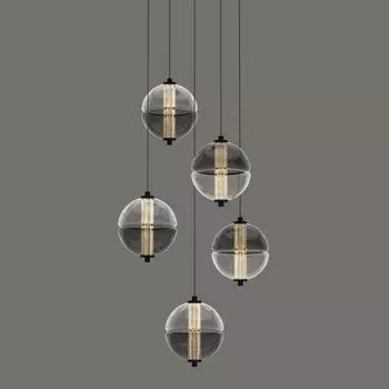 Подвесной светильник светодиодный Delight Collection MD24022079 MD24022079-5A black/smoky в форме шара DeLight Collection