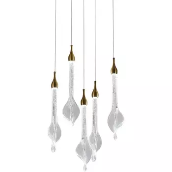 Подвесной светильник светодиодный Delight Collection OD2433 OD2433-5 gold/clear DeLight Collection