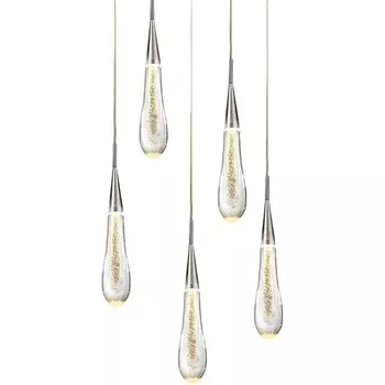 Подвесной светильник светодиодный Delight Collection Pour MD-023B-5 chrome DeLight Collection