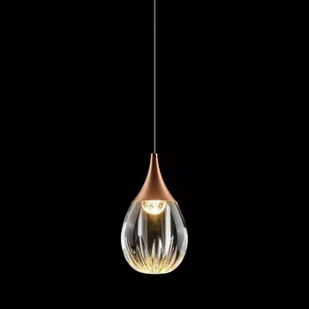 Подвесной светильник светодиодный Delight Collection Stilla MD24001004-1A copper/clear DeLight Collection