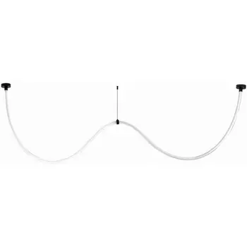 Подвесной светильник с гибким неоном светодиодный диммируемый Kink Light Венди 08031K-300,19 черный Led 72w с пультом ДУ (Умный дом)