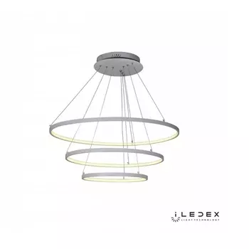 Подвесной светильник светодиодный диммируемый с пультом D098-3 (800x600x400) WH iLedex Axis кольцо