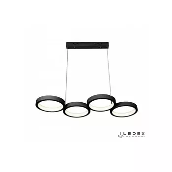 Подвесной светильник светодиодный диммируемый с пультом 9004-4-D BK iLedex Ring Star