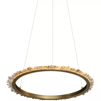 Подвесной светильник светодиодный хрустальный Delight Collection Quartz Halo MD20020154-1A satin gold DeLight Collection
