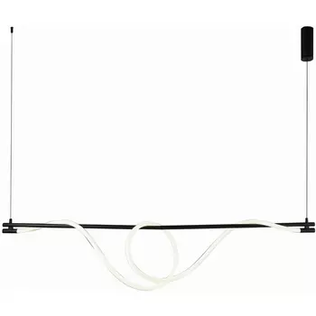 Подвесной светильник с гибким неоном светодиодный Kink Light Салли черный Led 60w с пультом ДУ