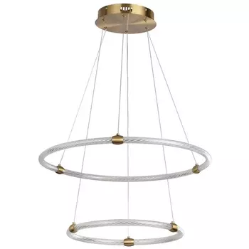 Подвесной светильник светодиодный кольцо Lumion Twinkle 8010/50L золото/прозрачный металл/акрилл LED 50W 220V 4000K