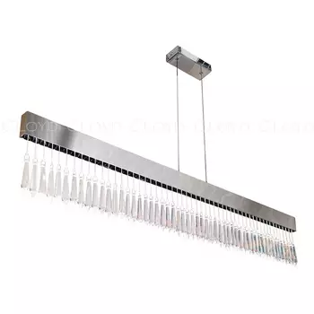 Подвесной светильник светодиодный линейный с хрустальными подвесками Cloyd Misima 11264
