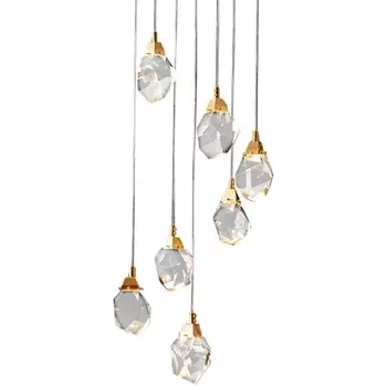 Подвесной светильник светодиодный MD-020B-7 DeLight Collection Crystal rock gold