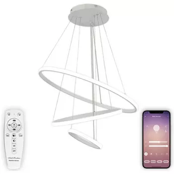Подвесной светильник светодиодный Natali Kovaltseva INNOVATION STYLE 83131 с пультом ДУ, моб. приложением 160W, белый, LED (Умный дом)