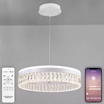 Подвесной светильник светодиодный Natali Kovaltseva Sad Queen INNOVATION STYLE 83127 PETEROLJA с пультом ДУ, моб. приложением 120W, белый, LED