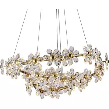 Подвесной хрустальный светильник светодиодный Newport 8330 8330/70 с цветами