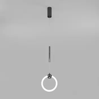 Подвесной светильник светодиодный 90165/1 Eurosvet Rim черный жемчуг кольцо