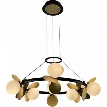 Подвесной светильник светодиодный с пультом iLedex Savage C4641-9 MBK+SGD шарики