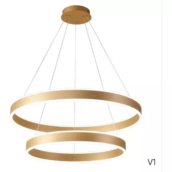 Подвесной светильник светодиодный с пультом Crystal Lux Muchos MUCHOS SP123W LED GOLD кольцо