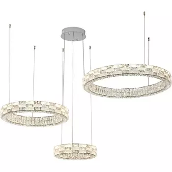 Подвесной хрустальный светильник с ПДУ светодиодный Stilfort Gabbana 4014/09/03P кольцо
