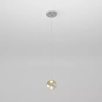 Подвесной светильник светодиодный Eurosvet WONDER со стеклянным плафоном 50234/1 LED янтарный в форме шара