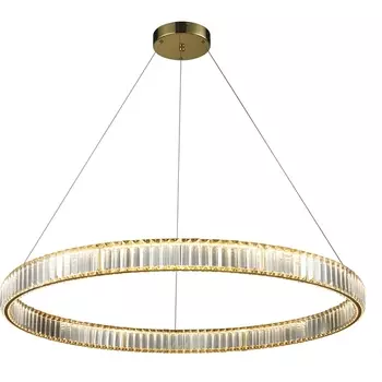 Подвесной хрустальный светильник 10920P/1-38W-3000K-D1000 GL-CL iLedex Woodstock кольцо