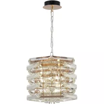 Подвесной светильнк ST Luce Strozzi SL6137.203.04 медь/прозрачный E14 4*40W