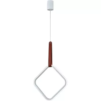 Подвесной светодиодный светильник Escada Alliance 10296/1LED White 34Вт, кожа/металл/силикон, белый