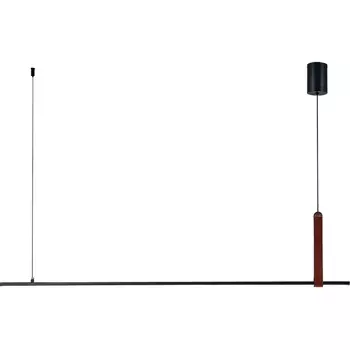 Подвесной светодиодный светильник Escada Alliance 10297/1LED Black 45Вт, кожа/металл/силикон, черный