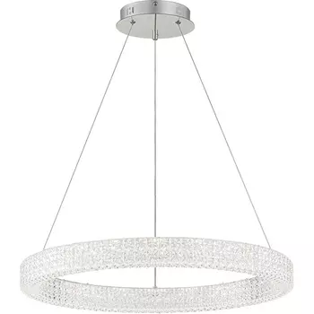 Подвесная светодиодная люстра Escada Biafo 10233/1LED 40Вт, металл/акрил, хром/прозрачный