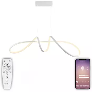 Подвесной светодиодный светильник Natali Kovaltseva INNOVATION STYLE 83145 с пультом ДУ, моб. приложением 100W, белый, LED (Умный дом)
