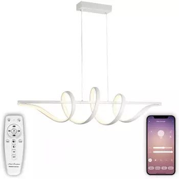 Подвесной светодиодный светильник Natali Kovaltseva INNOVATION STYLE 83146 с пультом ДУ, моб. приложением 100W, белый, LED (Умный дом)