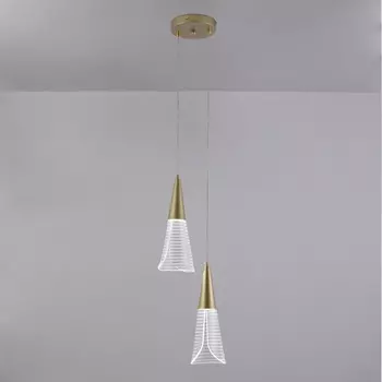 Подвесной светодиодный светильник Natali Kovaltseva Triangle LED LAMPS 81117/2C 14W, золотой, LED